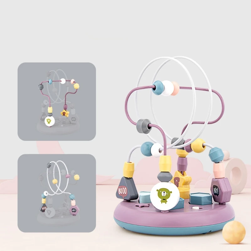 

Bead Maze Baby Toddler Toys Roller Coaster Count Preschool Educational Toy Attention Birthday Gifts for Kids Boys Girls