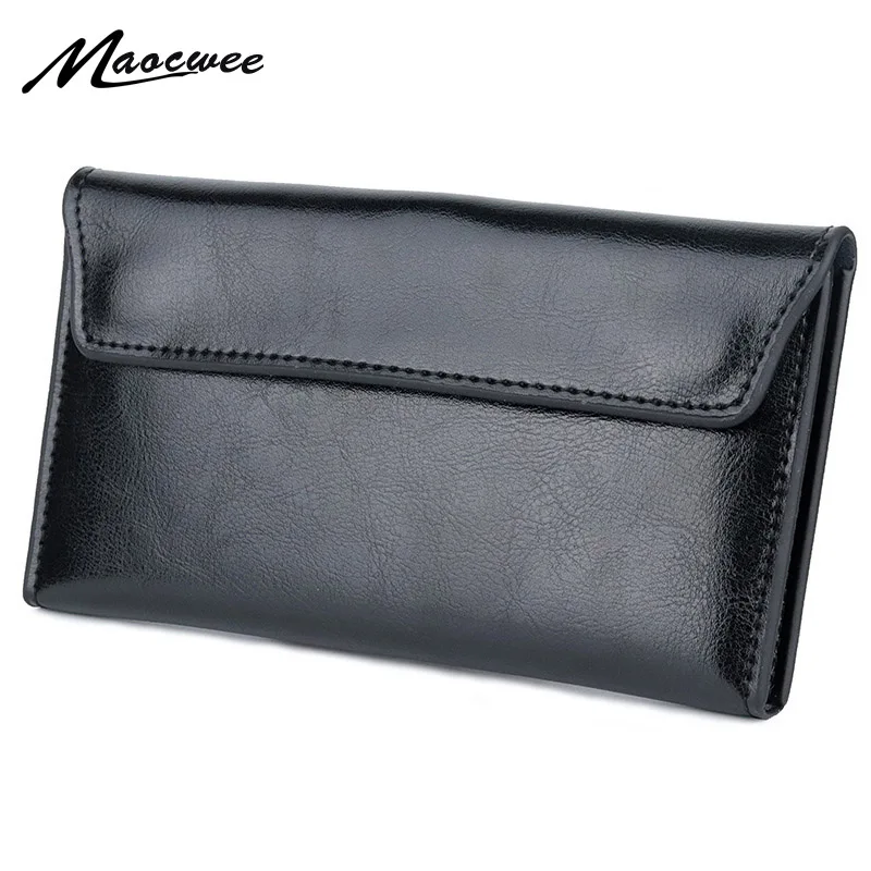 

Длинный кошелек для мужчин и женщин, Роскошный дизайнерский бумажник из натуральной воловьей кожи с кредитницей и зажимом для мелочи, однот...