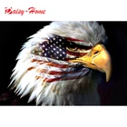Алмазная живопись с орлом, флагом Америки