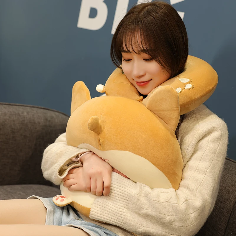 Милая плюшевая и набивная Подушка с собакой милая рисунком Сиба игрушка Сиба-ину