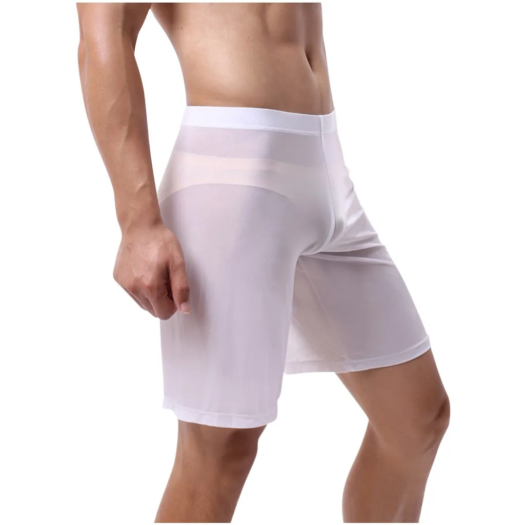 Мужские сексуальные сетчатые брюки мужские пижамы ультратонкие прозрачные с