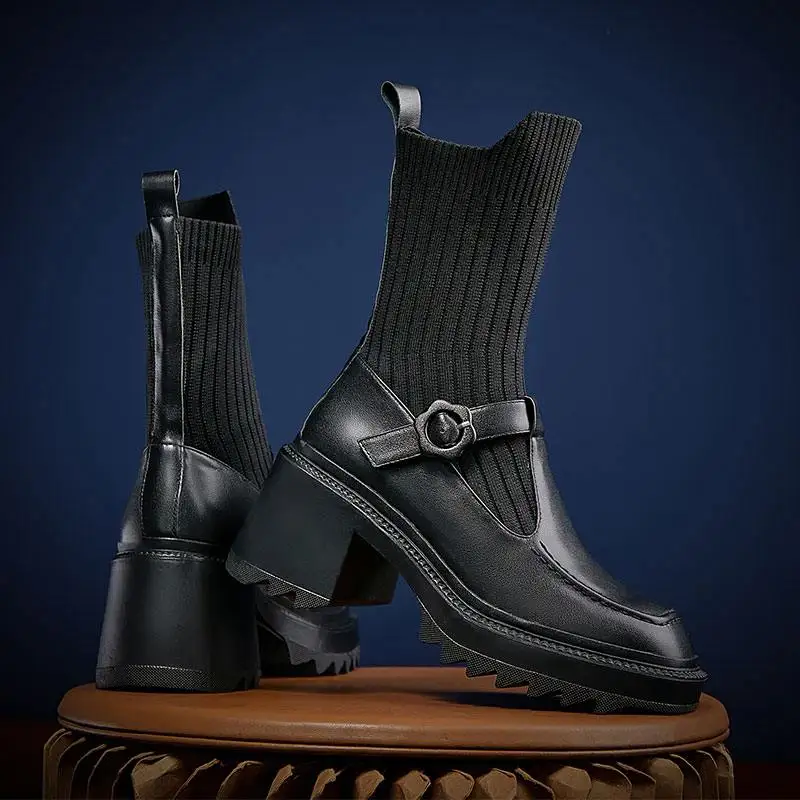 Сапоги Krazing Pot из коровьей кожи с металлической пряжкой ковбойские сапоги