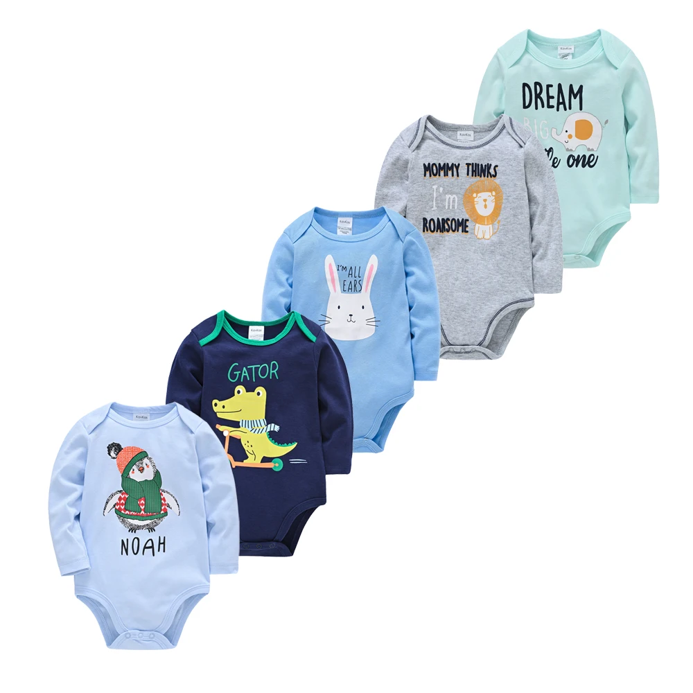 

Honeyzone 5Pcs/Set Bodysuit Naissance Bebe Fille Cute Animal Print Body Baby Boy Romper Unisex Baby Girl Clothes Twins Jumpsuit