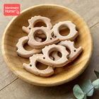 50 шт деревянные бусины в форме животных из бука деревянная против грызунов нового дизайна звезда соски-пустышки цепи для кормления Браслеты аксессуары ювелирные изделия Монтессори детский Прорезыватель для зубов