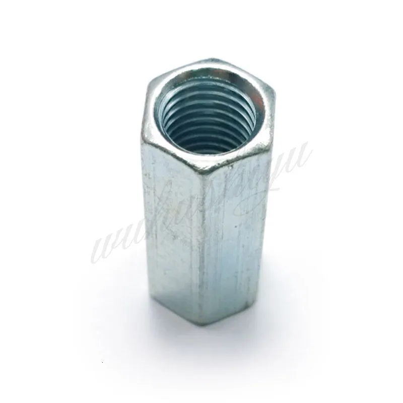 

2Pcs M4 M5 M6 Rod Coupling Hex Nut steel Galvanized Long Hex Nut Connection Thread Nut