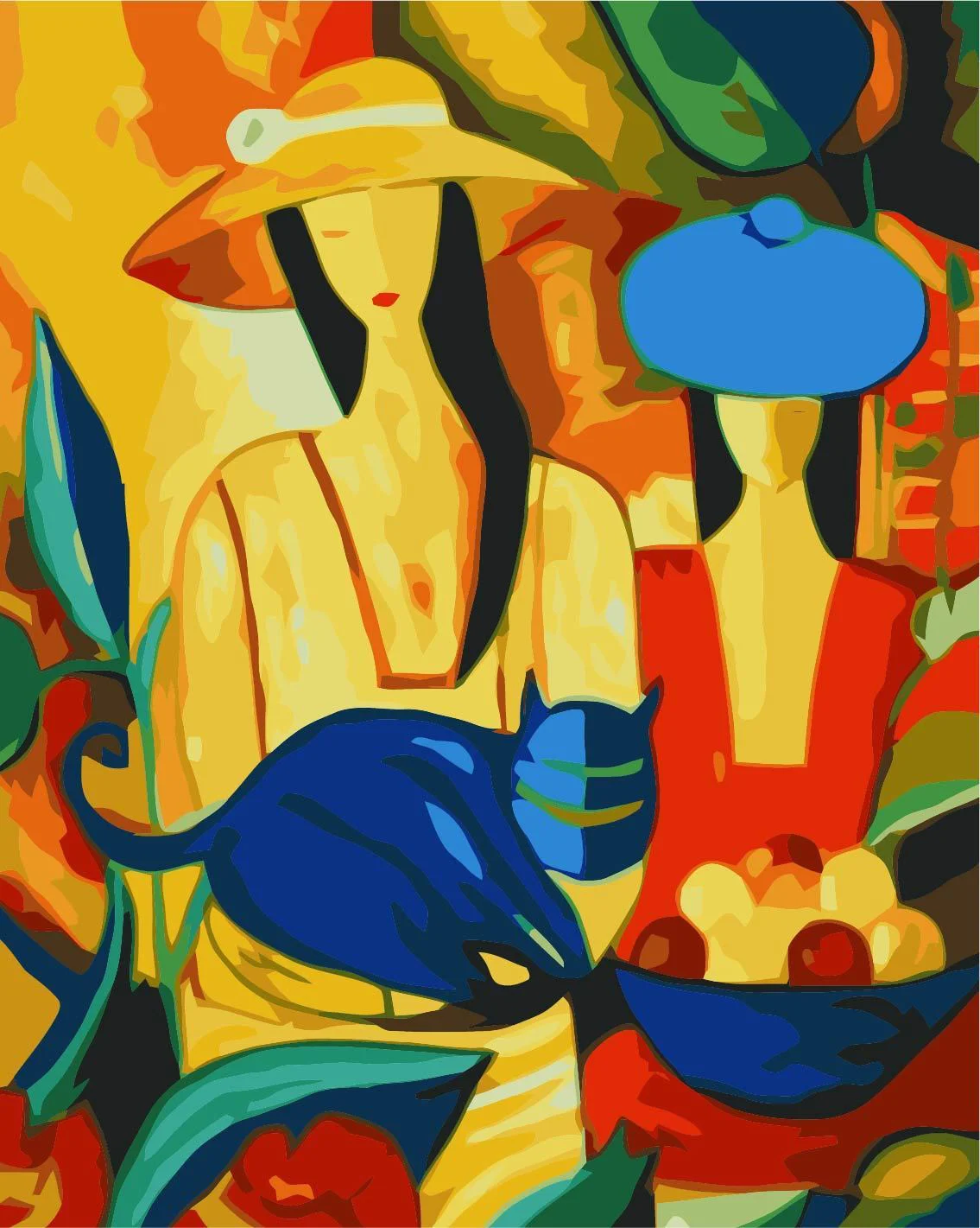 Живопись маслом по номерам "Абстрактная женщина" DIY 40X50 на холсте для домашнего декора в цифровом исполнении на Рождество.