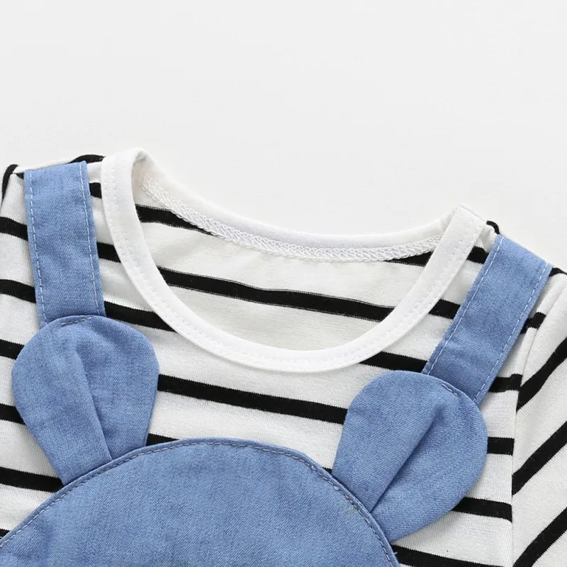 Детский летний комбинезон с коротким рукавом мультяшным принтом | Мать и ребенок