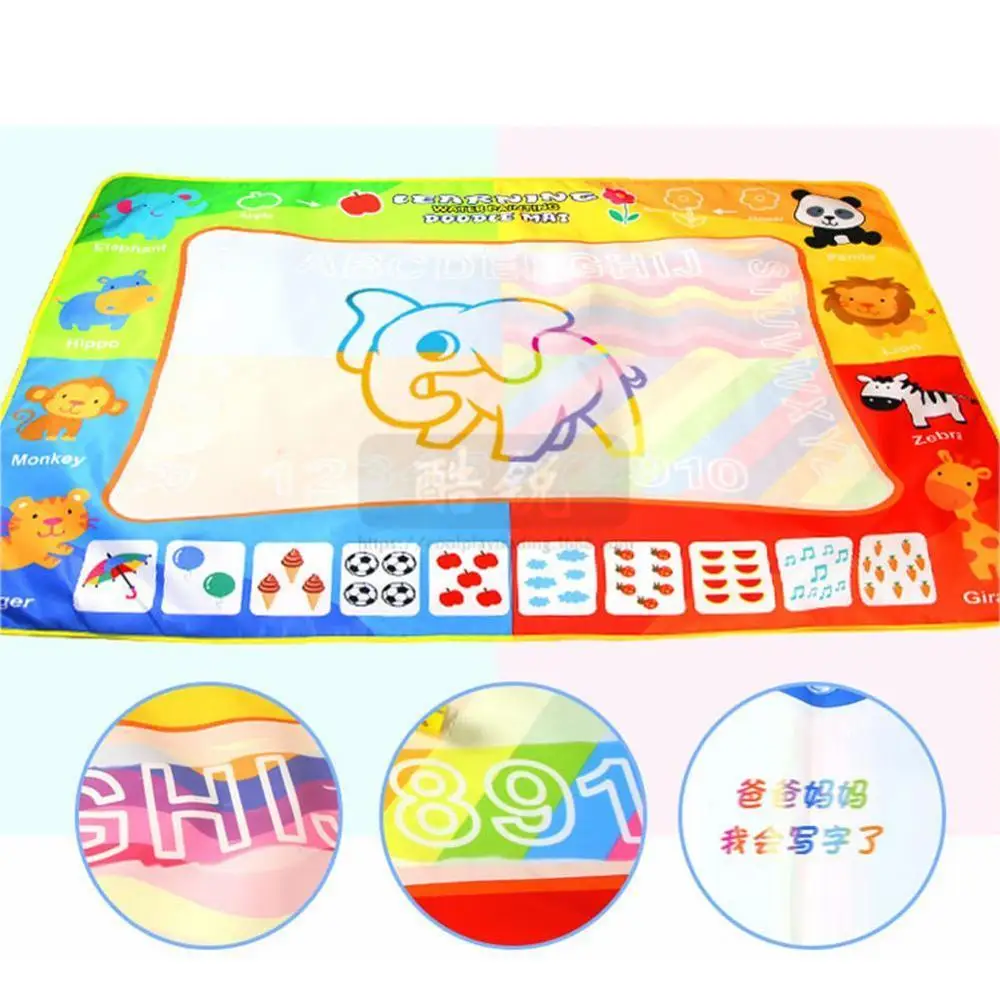 120*90 см забавная волшебная вода нарисованные красками книга каракули коврик для