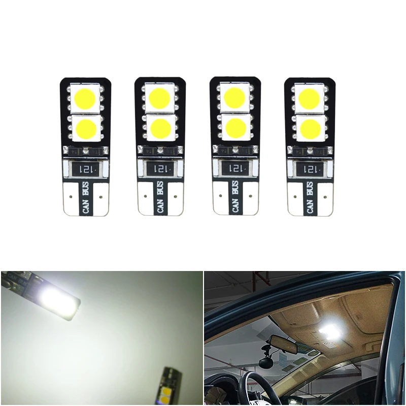 

4 шт., Автомобильные светодиодные лампы T10 194 168 W5W