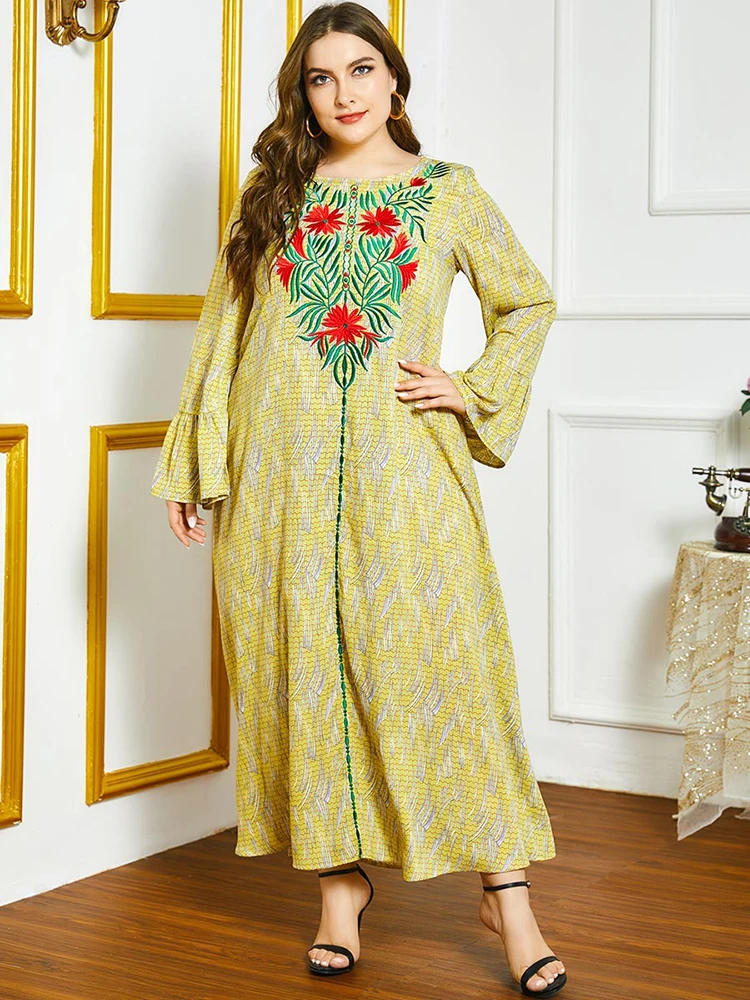 Кафтан Дубай абайя мусульманская мода хиджаб платье индейка халат одежда платья