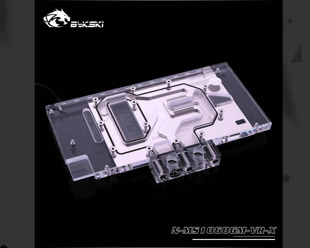 Bykski N-MS1060GM-VR-X, полное покрытие видеокарты водяного охлаждения блок RGB/RBW для MSI GTX1060 Gaming VR X 6G