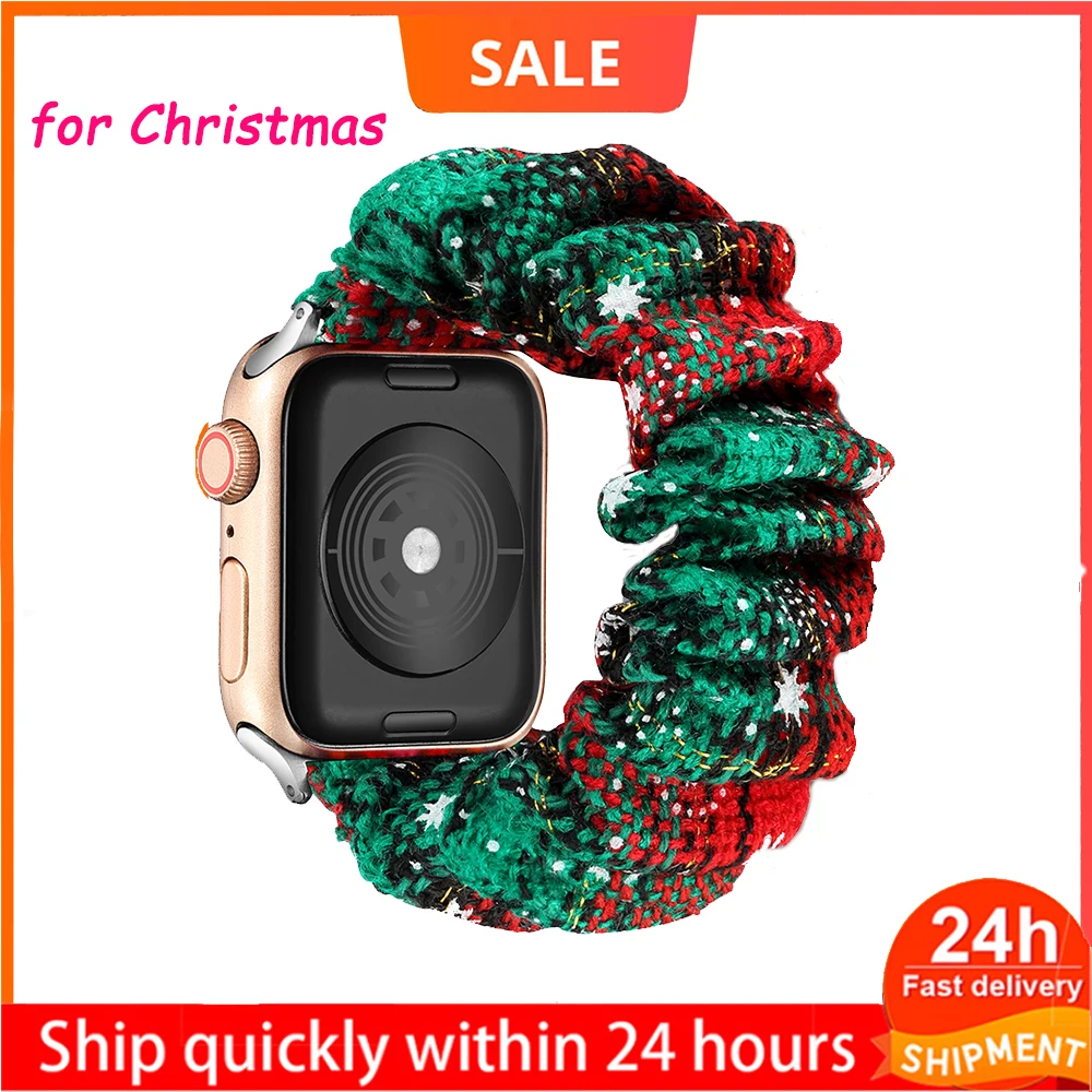 

Обтянутая тканью; Эластичный ремешок для наручных часов для Apple watch Series 5 4 3 2 нейлоновый ремешок браслет на петле для наручных часов iwatch, 5, 4, 3, ...