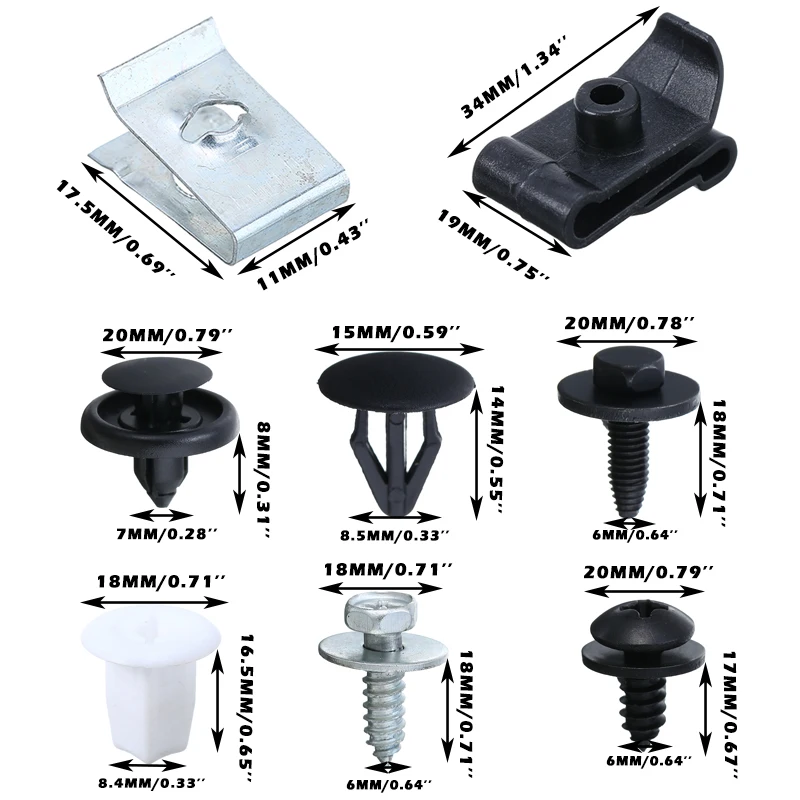 Mayitr 50 шт. автомобильный зажим для крышки автомобильного двигателя брызговик под