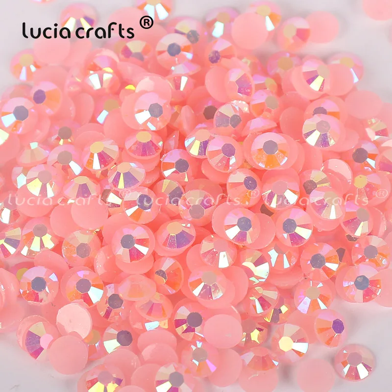 Lucia crafts 500 шт/1000 шт 5 мм AB FlatBack ИМИТИРОВАННАЯ Конфета из смолы Стразы Мобильный телефон DIY дизайн ногтей G0307 - Цвет: pink 500pcs