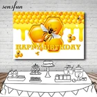 Sensfun трудолюбивые пчелы на день рождения вечерние фоны для детей желтый хони фон для фотосъемки для фотостудии 7x5ft винил