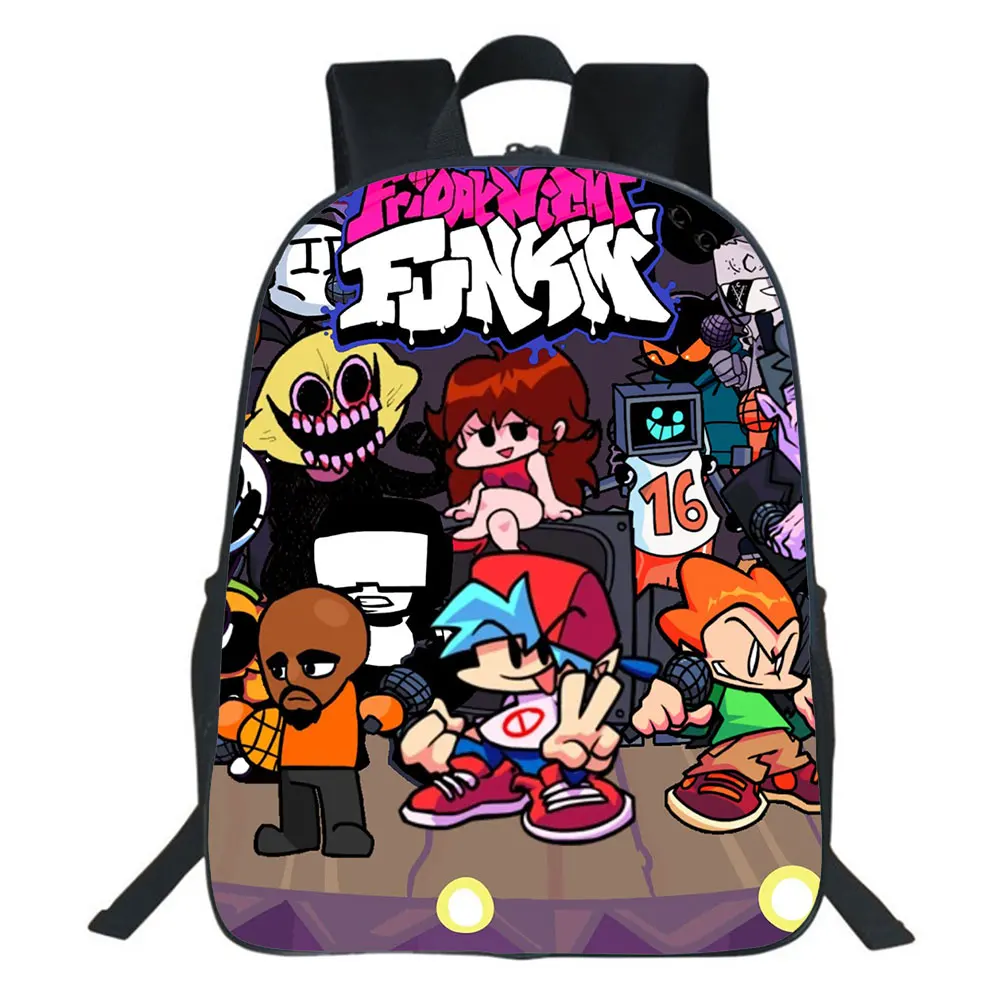 

Friday Night Funkin Backpack for Kids Students Cartoon Anime School Bags Boys Girls Teens Travel Bagpacks Unisex Zipper Knapsack