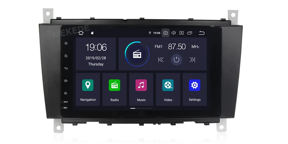 PX5 Android 9,0 автомобильный DVD для Mercedes/Benz C Class W203 2004-2007 c200 C230 C240 C320 C350 CLK W209 Восьмиядерный 4G ram 32G rom