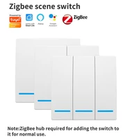 tuya zigbee3 0 smart touch wall switch 123gang free wiring free pasting scene remote control work with alexa google smart home