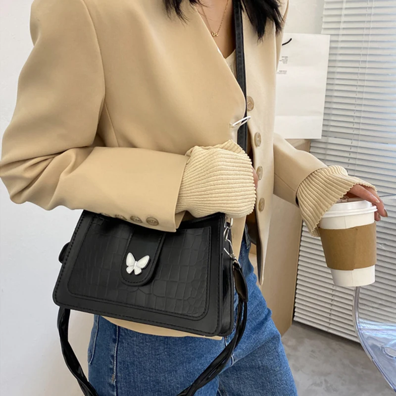 

Bags For Women 2021 Butterfly Retro Crossbody Bags Pu Leather Messenger Shoulder Bag Top Quality Purse Sacs A Bandouliere Sac