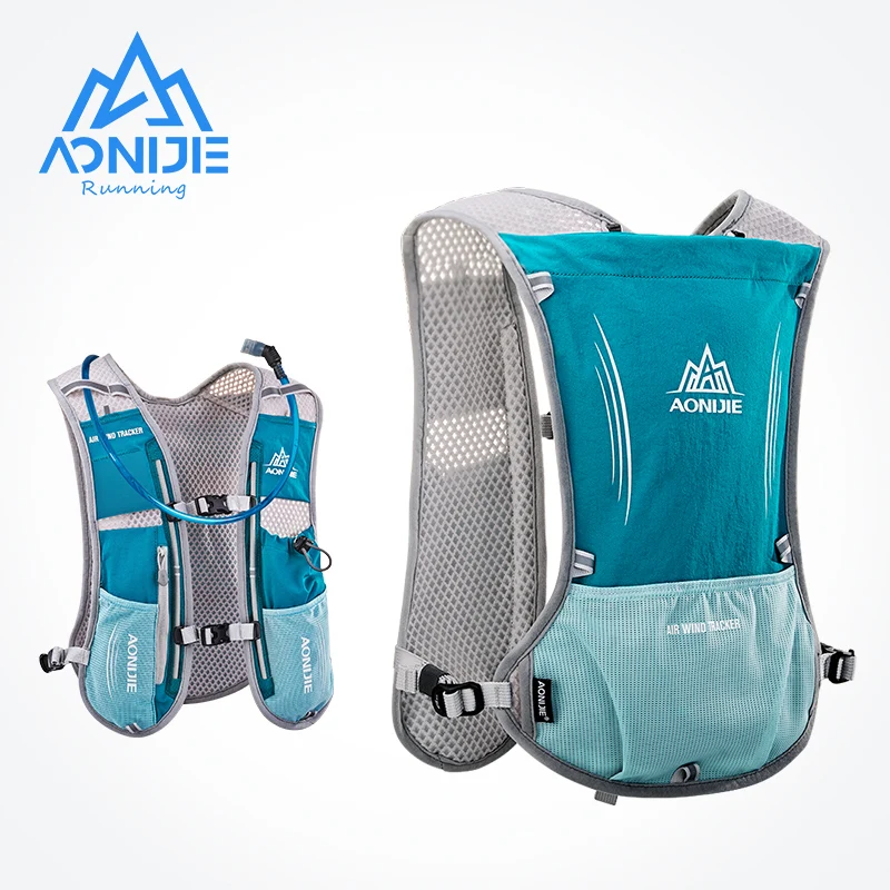 AONIJIE E913S 5L Hydration Backpack Rucksack Bag Vest Harness Water Bladder Hiking Camping Running Marathon Race Sports Rose