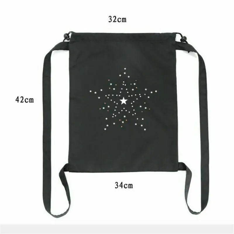 Женский тканевый рюкзак на шнурке для спортзала мужской и женский с завязками |