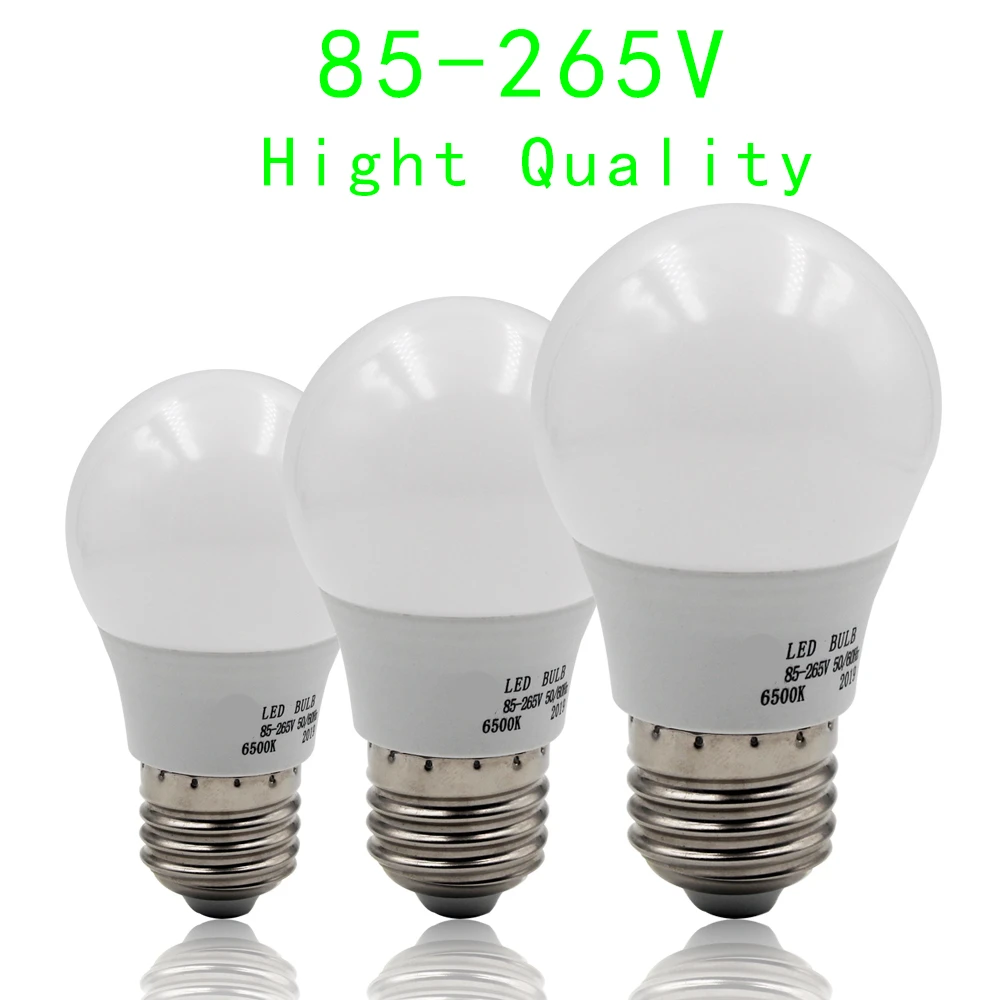 Светодиодный светильник AC 85 265V 2835 SMD Освещение E27 5 Вт 7 9 12 15 18 для