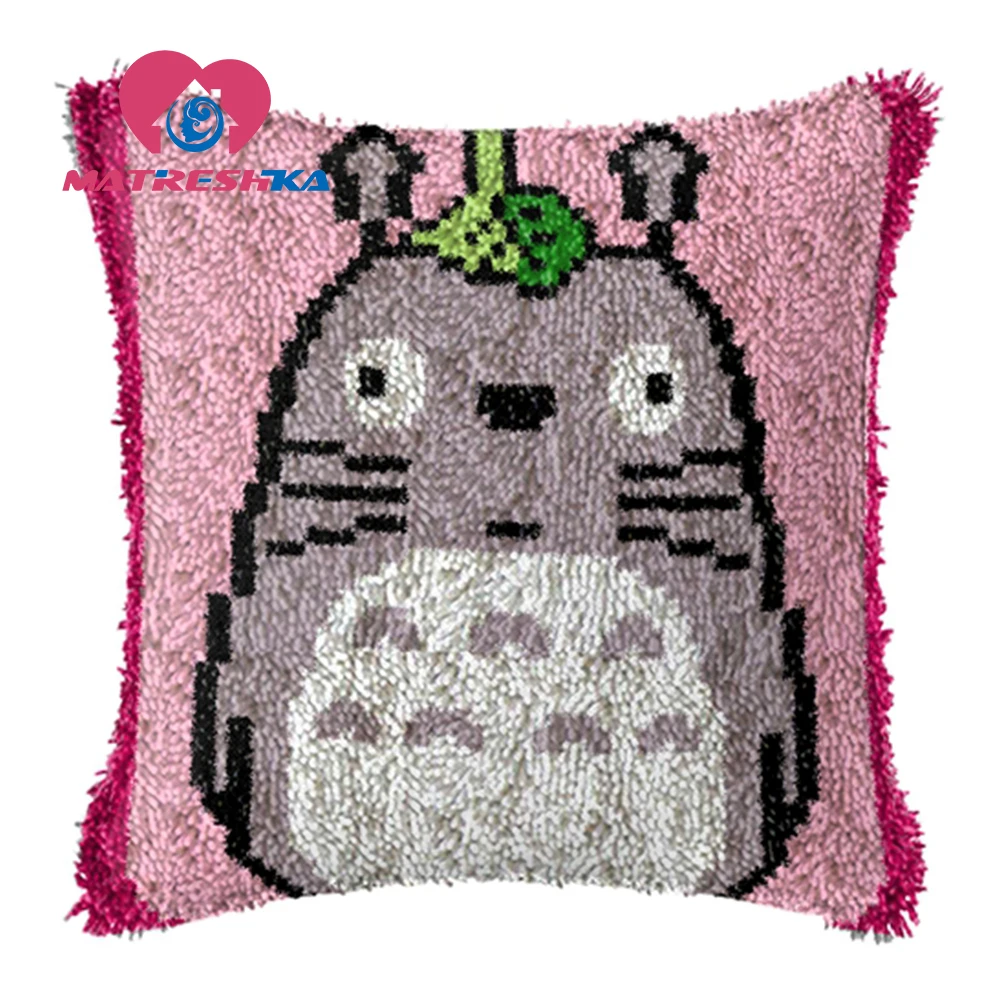 Набор для вышивки ковровых покрытий с мультяшным рисунком крестом подушка