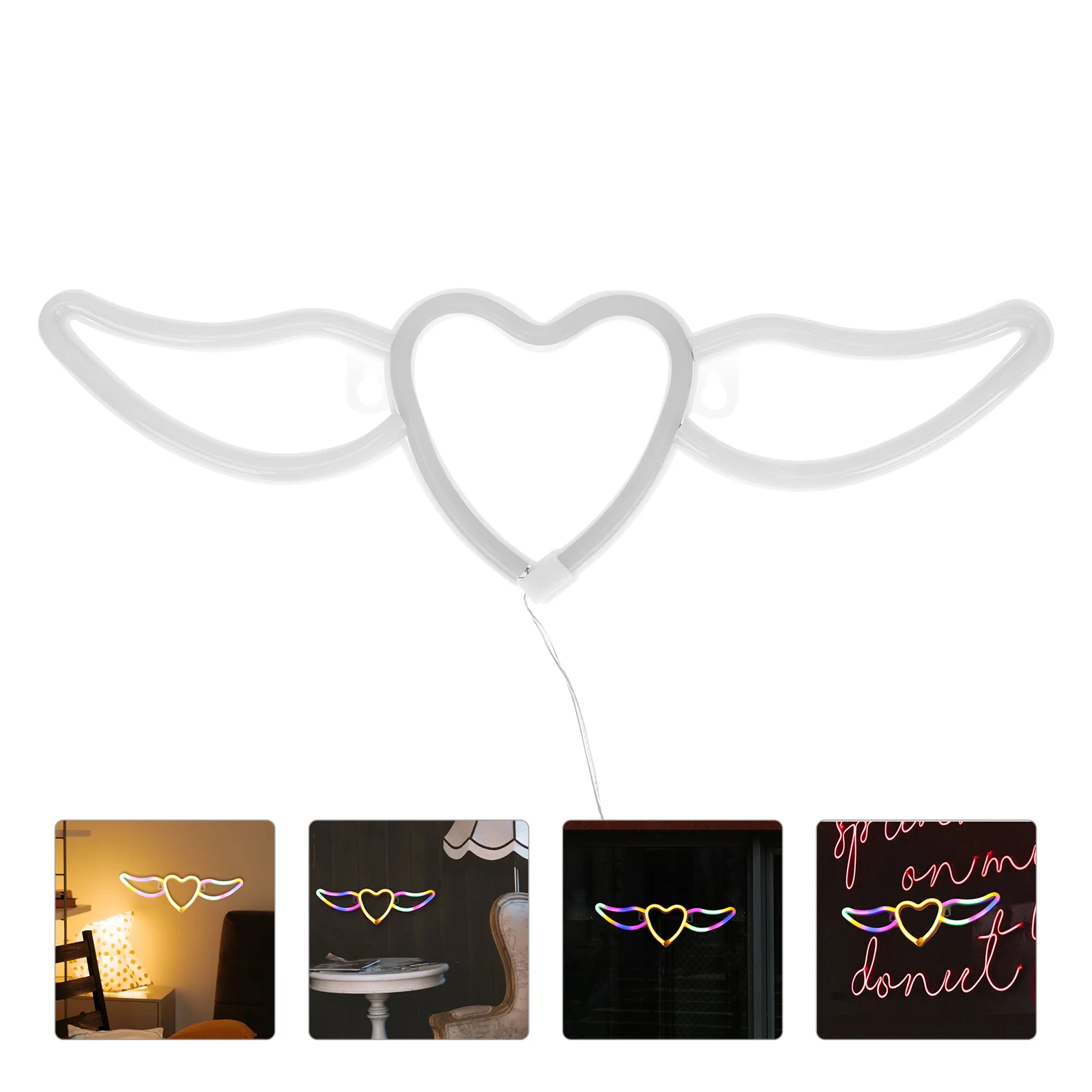 

1 шт. креативный Ночной светильник в виде крыла, декоративная стильная неоновая лампа, светосветильник Декор