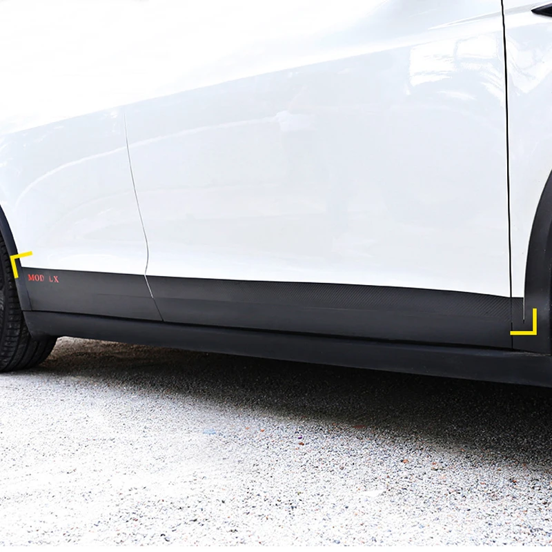 Модификация 4 шт. углеродное волокно текстурная наклейка на корпус Защитная