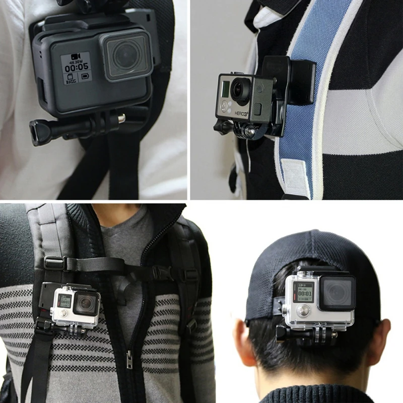 Поворотный на 360 градусов зажим для крепления держатель рюкзака адаптер камеры