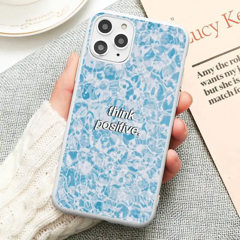 

Pink marble text Phone Case Candy Color for iPhone 6 6S 7 8 11 12 XS X SE 2020 XR mini pro Plus MAX funda