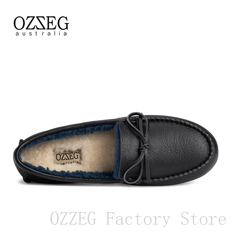 OZZEG Роскошные брендовые дизайнерские женские зимние туфли из натуральной кожи на