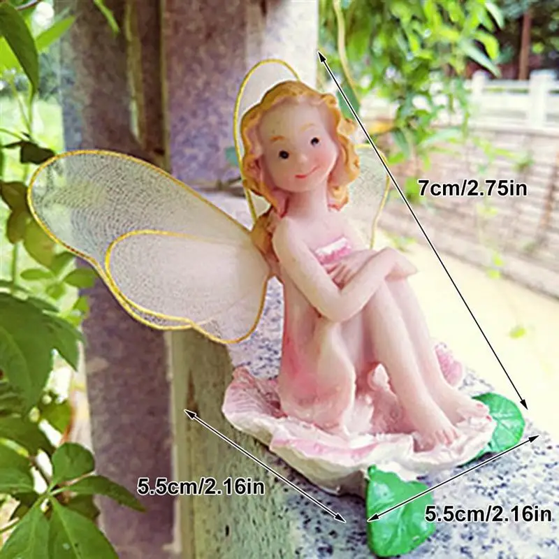 

new listing 4PCS Cute Fairies Garden Decorations Handmade Bonsai Figurine Ornament Resin Crafts Gifts for Friends Family