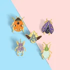 Креативная Веселая эмалированная брошь в виде насекомого, божья коровка, летающее животное, булавки из сплава, значок в стиле панк, модная женская бижутерия, подарок для друзей