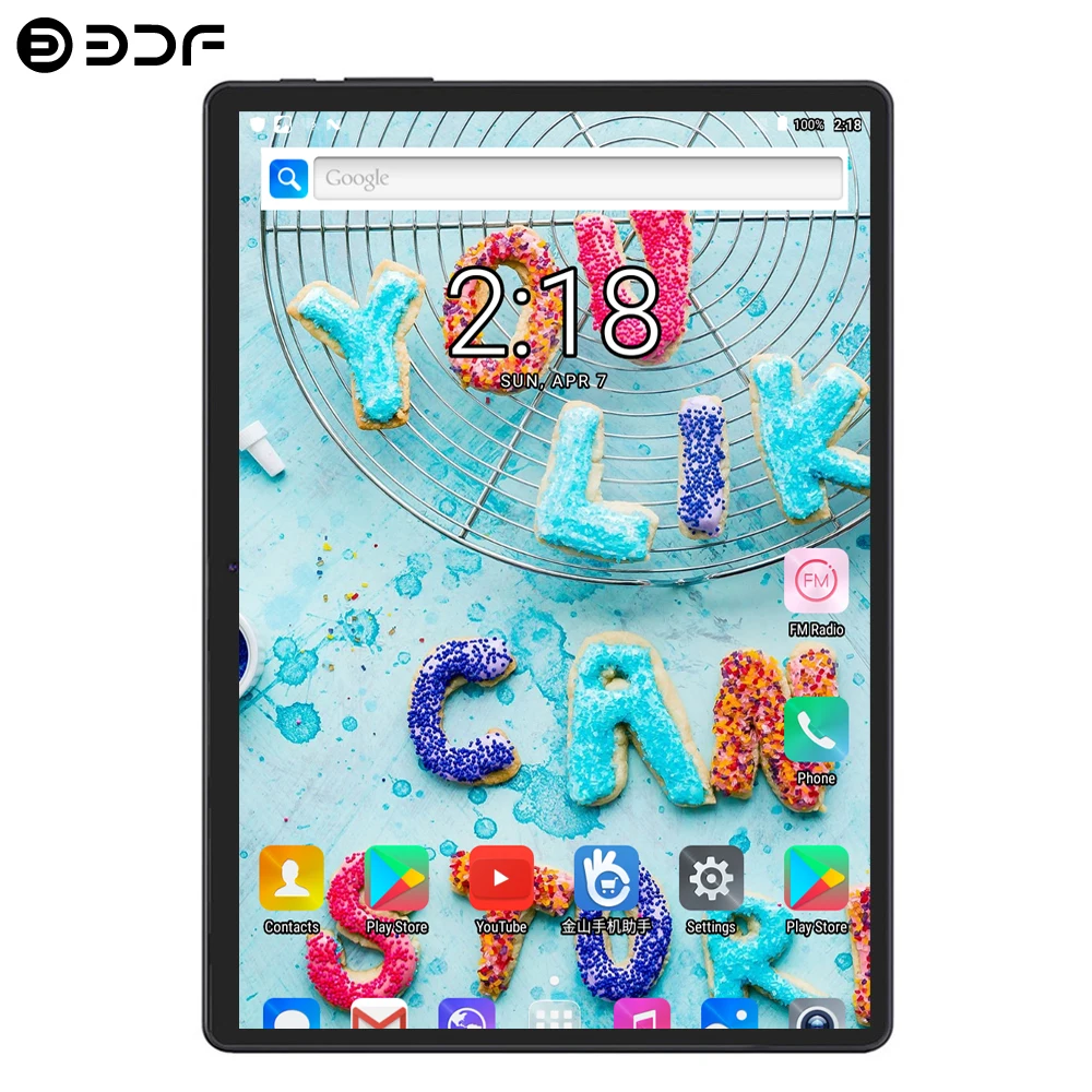 Планшет BDF 10 дюймов Android 9 0 планшеты ПК 8 ГБ/128 ГБ 4G LTE телефонные звонки 10/10 ядер 1280*800