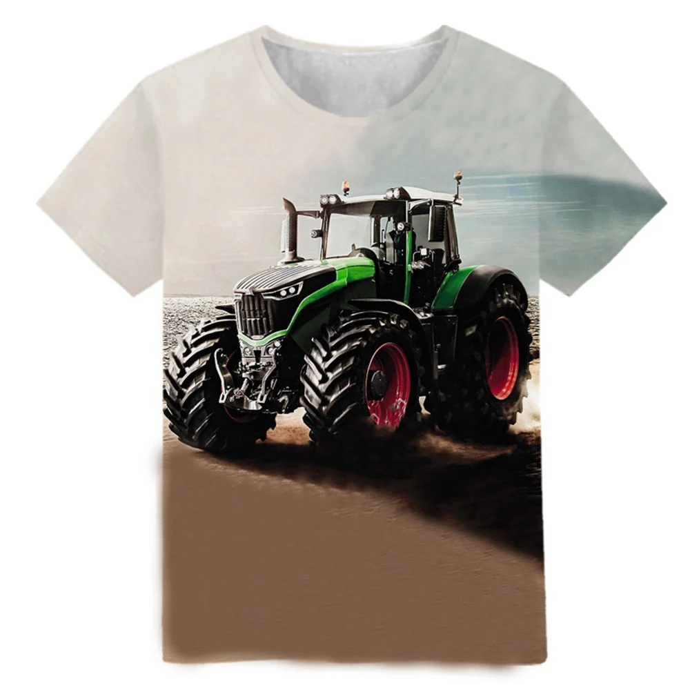 

Novelty Streetwear Child T Shirt Tractor Truck 3D Print Harajuku T-Shirt Baby Fashion Casual Short Sleeve Boy Girl Clothing