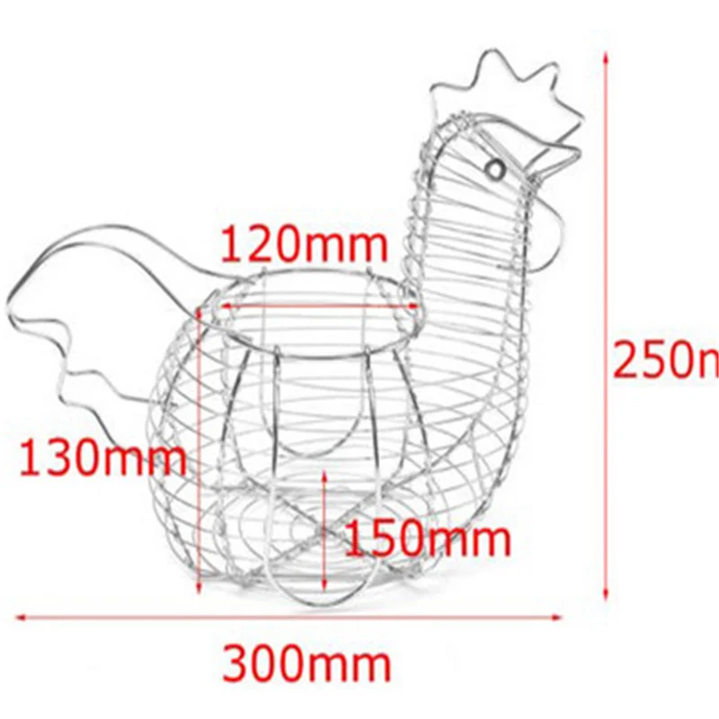 

Egg Storage Basket Creative Wire Chicken Shaped Kitchen Storage Basket Kitchen Decoration Storage Basket