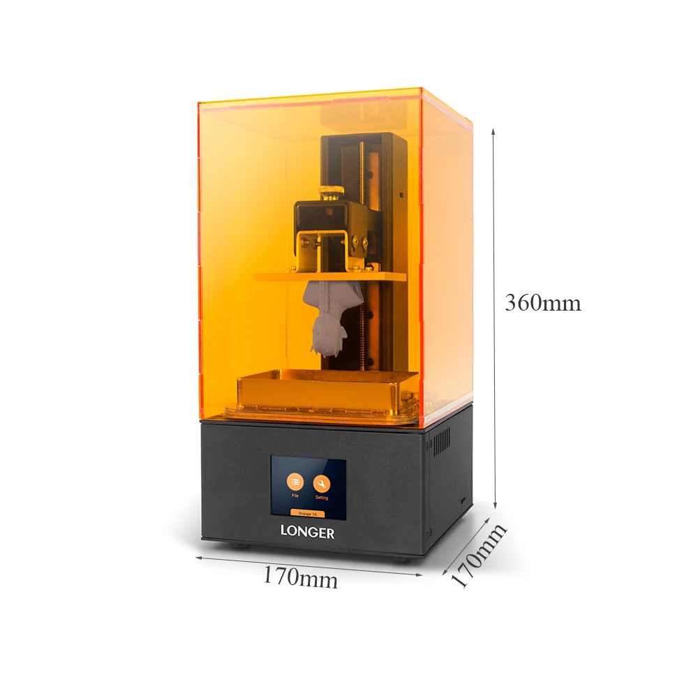 Orange10 405nm lcd УФ-полимерный 3d принтер 98 мм* 55 мм* 140 мм размер печати Поддержка офлайн печати с 2,8 дюймовым сенсорным экраном