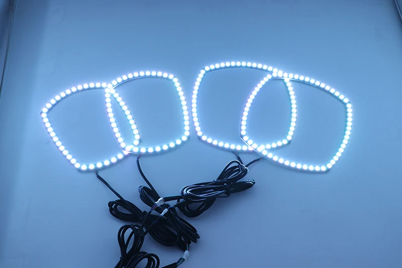 Ультра яркий 5050 SMD многоцветный RGB светодиодный набор ангельских глаз с пультом дистанционного управления для Dodge charger 2011 2012 2013 Автомобильный Стайлинг