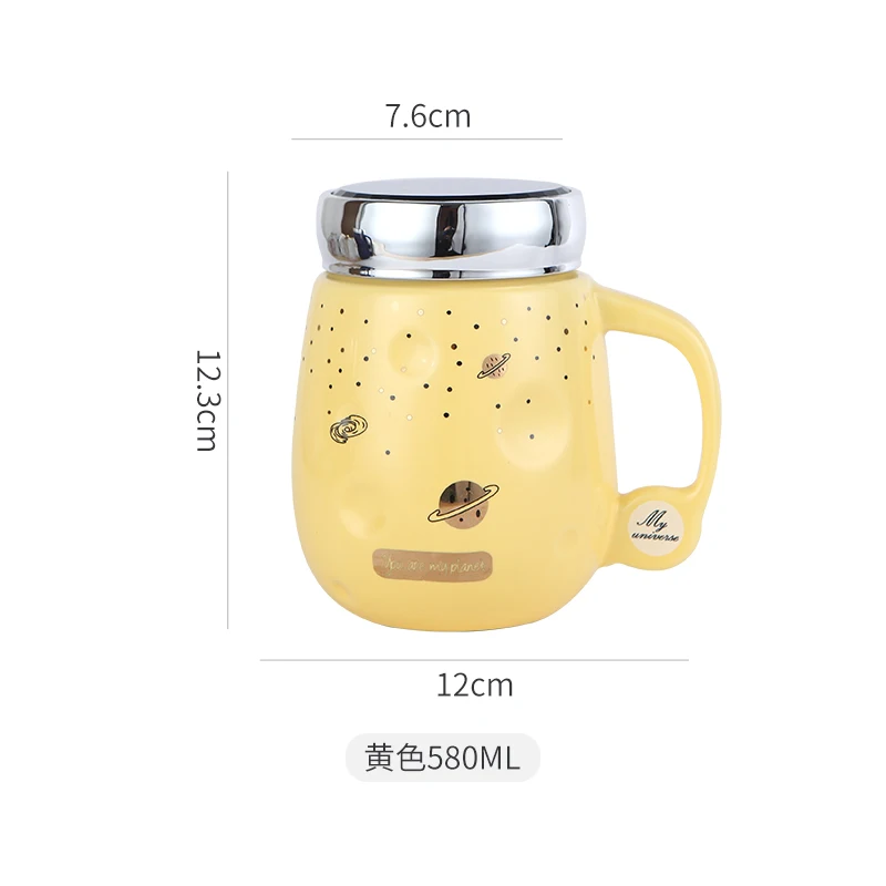 Personal Office Reusable Ceramic Tea Coffee Mug Personalized Tumbler Taza Ceramica Porcelain Cup With Lid A5B | Дом и сад