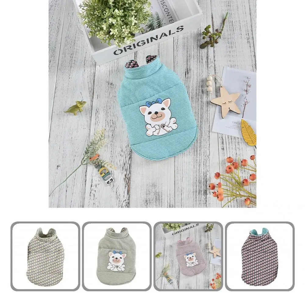 

Теплая мягкая текстурная утолщенная рубашка без рукавов для щенков товары для домашних животных