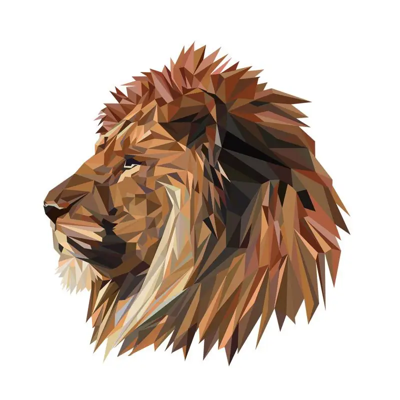 Маленький город 15 5 см * 16 4 наклейка с львиной головой ПВХ мотоциклетная для