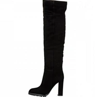 autumn winter over the knee boots thin leg sexy high heel frosted thick heel women long boots