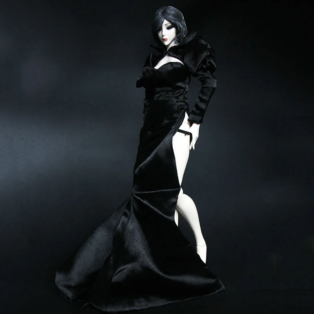 

In Stock 1/6 Scale Sexy Figure Accessory Two-piece Black Dress One Black Underwear Model for 12 inches Largest Body