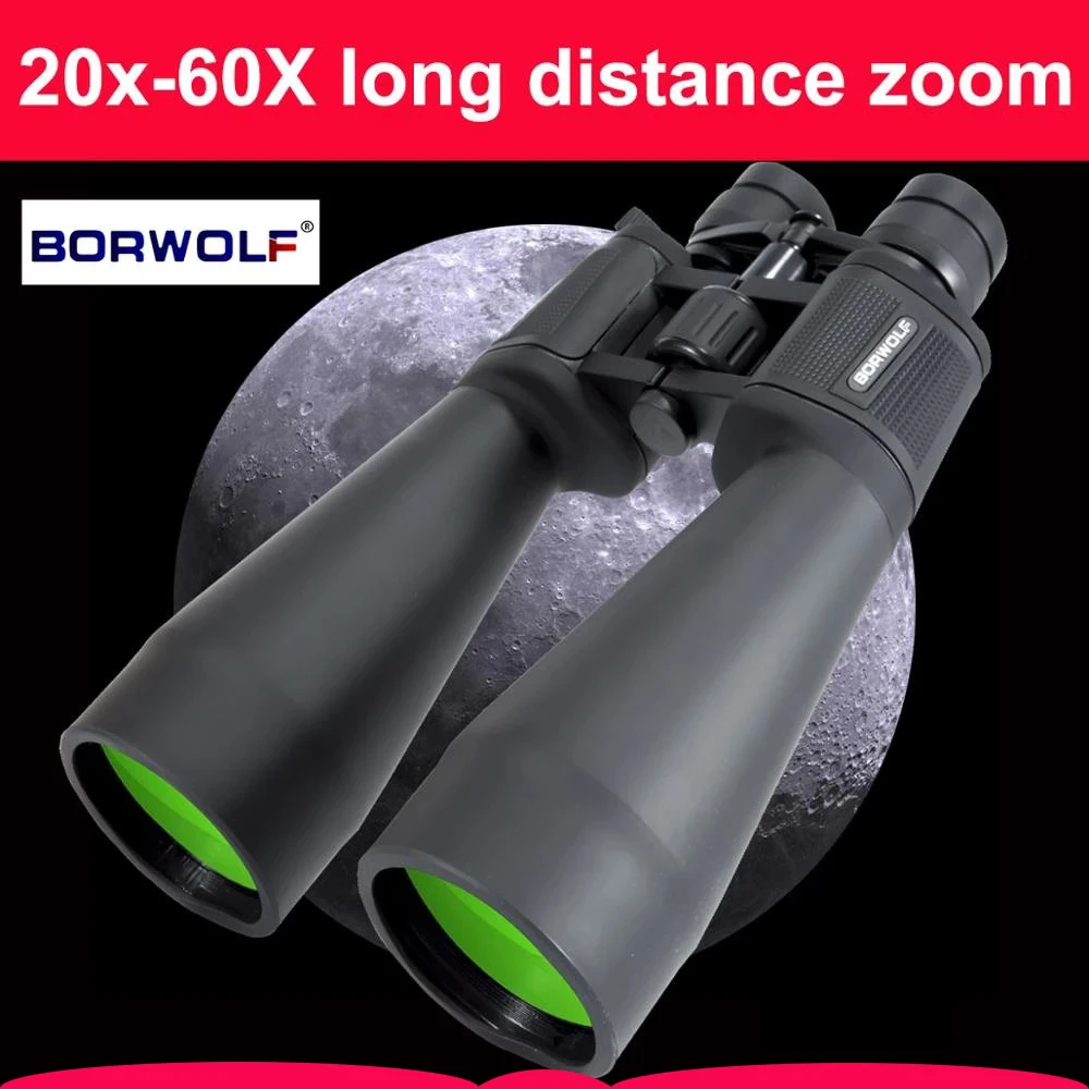Pаспродажа Водонепроницаемый военный телескоп Borwolf, бинокль высокого разрешения 20-60 Х70 для наблюдения за птицами, походов, охоты, спорта, 2021 Дешево Водонепроницаемый военный телескоп Borwolf, бинокль высокого разрешения 20-60 Х70 для наблюдения за птицами, походов, охоты, спорта, 2021