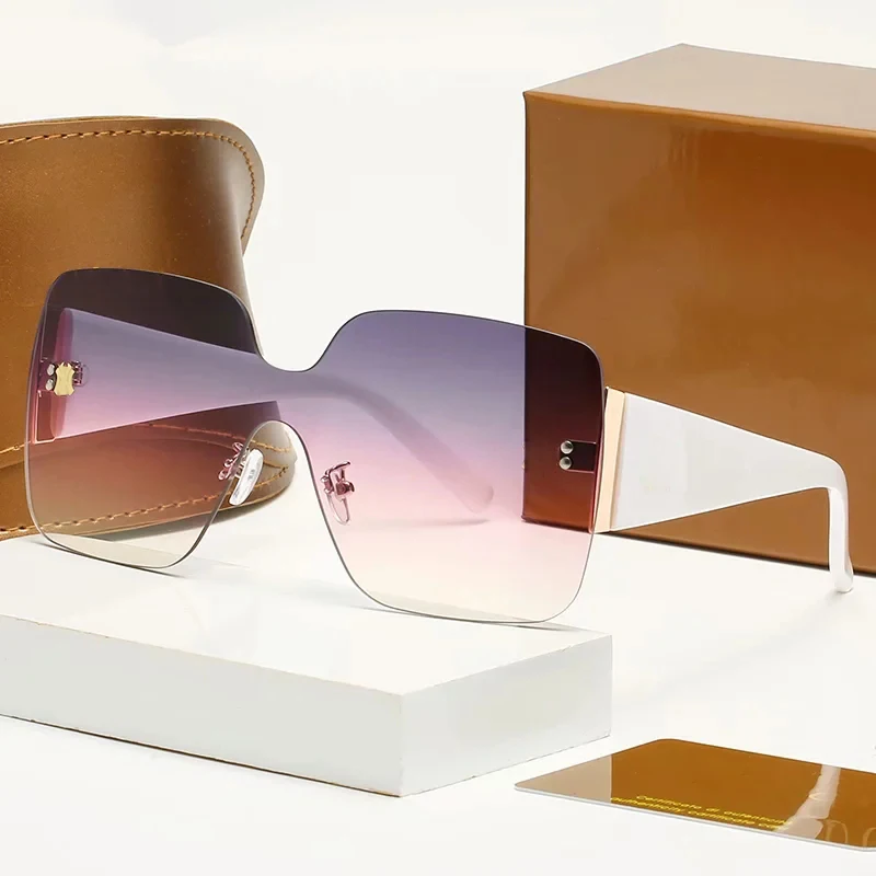 

Top Brand Oversized Sunglasses Ladies Designer Large Frame Glasses Clear Sun Glass UV400 Gafas de sol Des lunettes de soleil