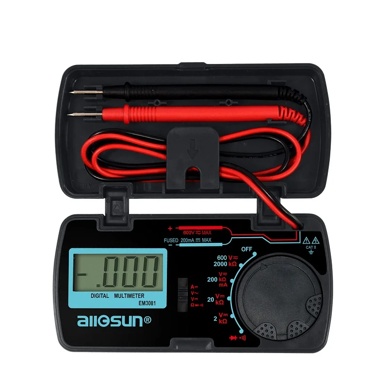 All-sun EM3081 EM3082 Цифровой мультиметр 3 1/2 1999 индикация низкого заряда батареи защита от перегрузки мультиметр автомобильный тестер - Цвет: EM3081