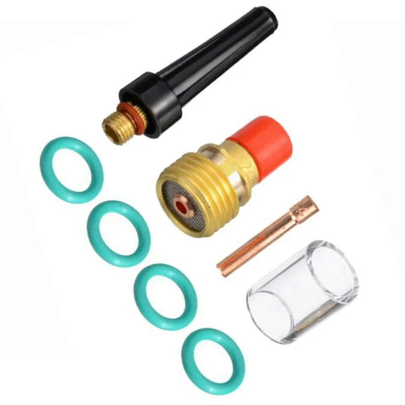 

8pcs/Set TIG Welding Stubby Gas Lens #10 Heat Cup Kit For Tig WP-17/18/26 Torch Welding Accessories