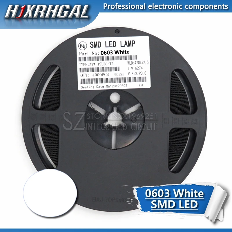1 шт. белые 0603 светодиодные диоды smd свет новые и оригинальные hjxrhgal | Электронные