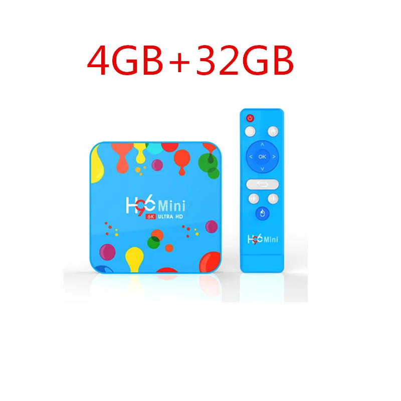 4G 32G H96 Мини ТВ коробка Android 9,0 Allwinner H6 Четырехъядерный 4 ГБ 128 Гб Поддержка 6K H.265 H96mini Smart tv Box HD Netflix Youtube - Цвет: 4G 32G